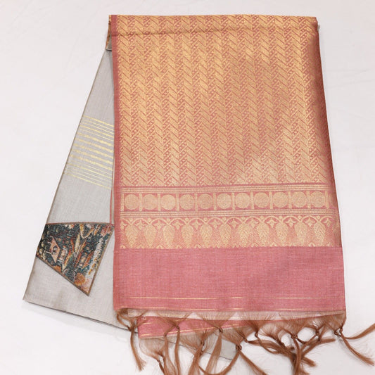 Giza Silk Grey Saree