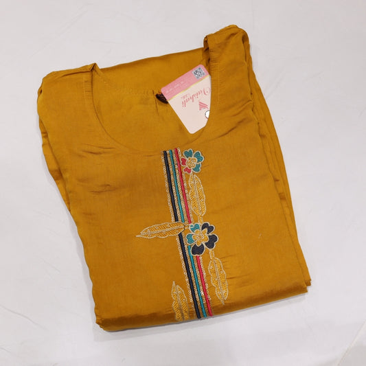 Muslin Orange Kurtiset - Vaishali Silks