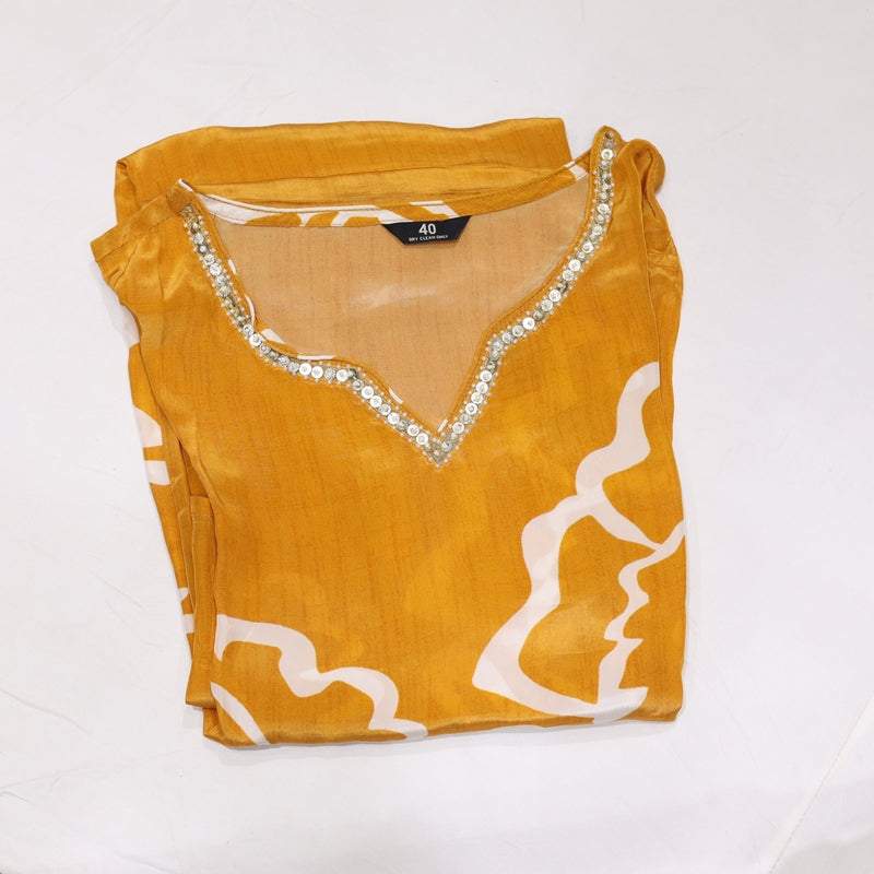 Muslin Orange Kurtiset - Vaishali Silks