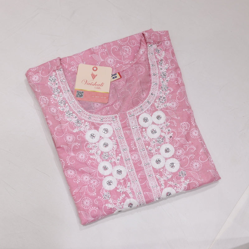 Cotton Lightpink Kurtiset - Vaishali Silks