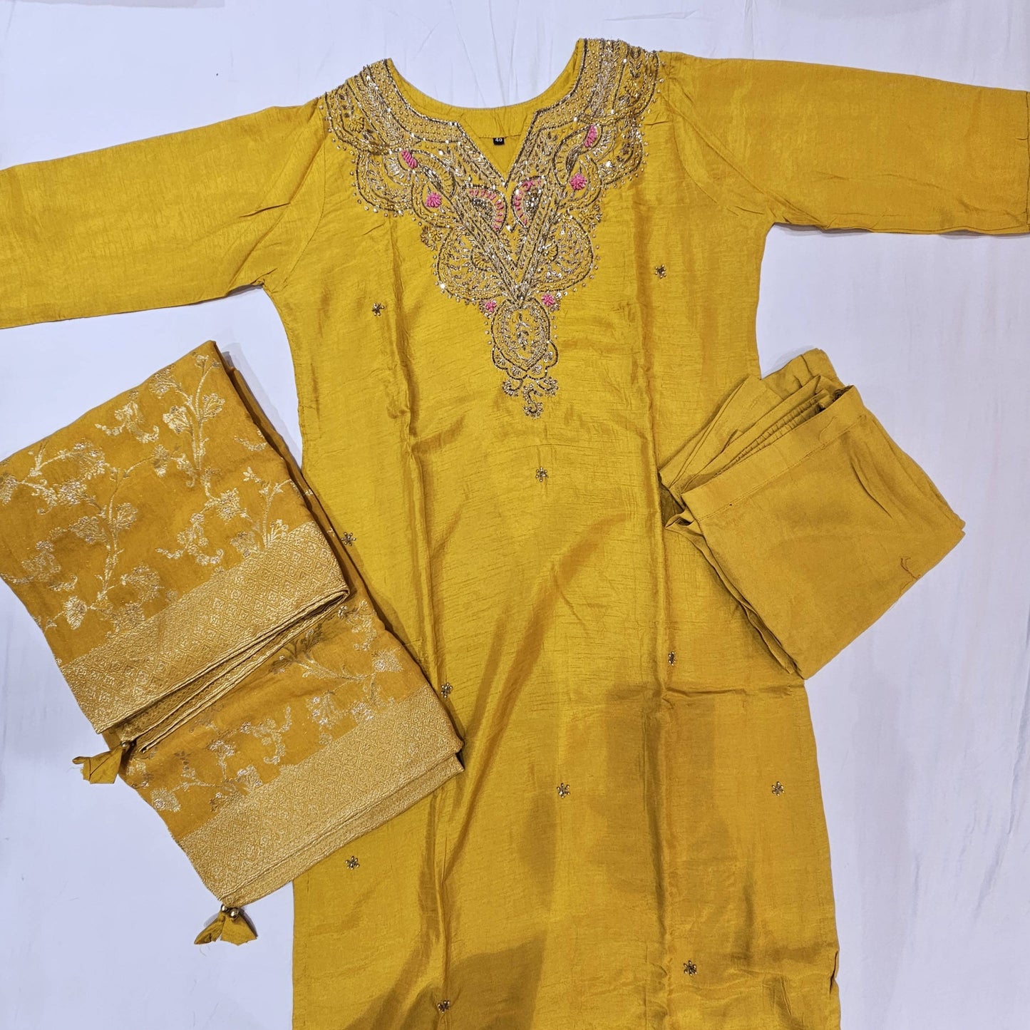 Banaras Yellow Kurtiset