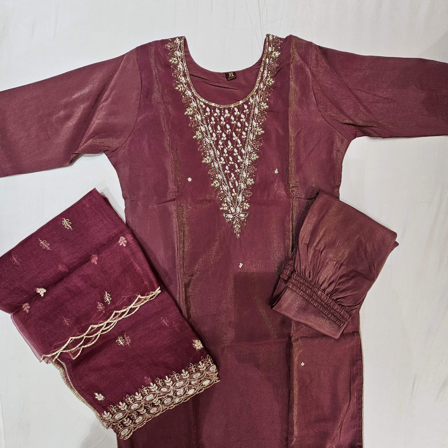 Tissue Purple Kurtiset - Vaishali Silks