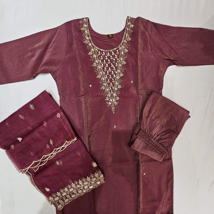 Tissue Purple Kurtiset - Vaishali Silks