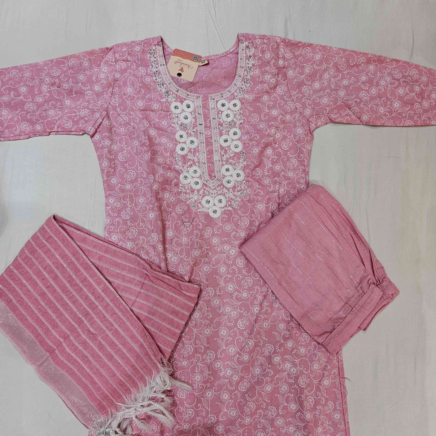 Cotton Lightpink Kurtiset - Vaishali Silks