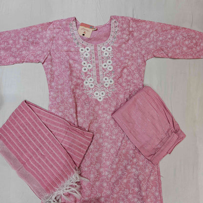 Cotton Lightpink Kurtiset - Vaishali Silks