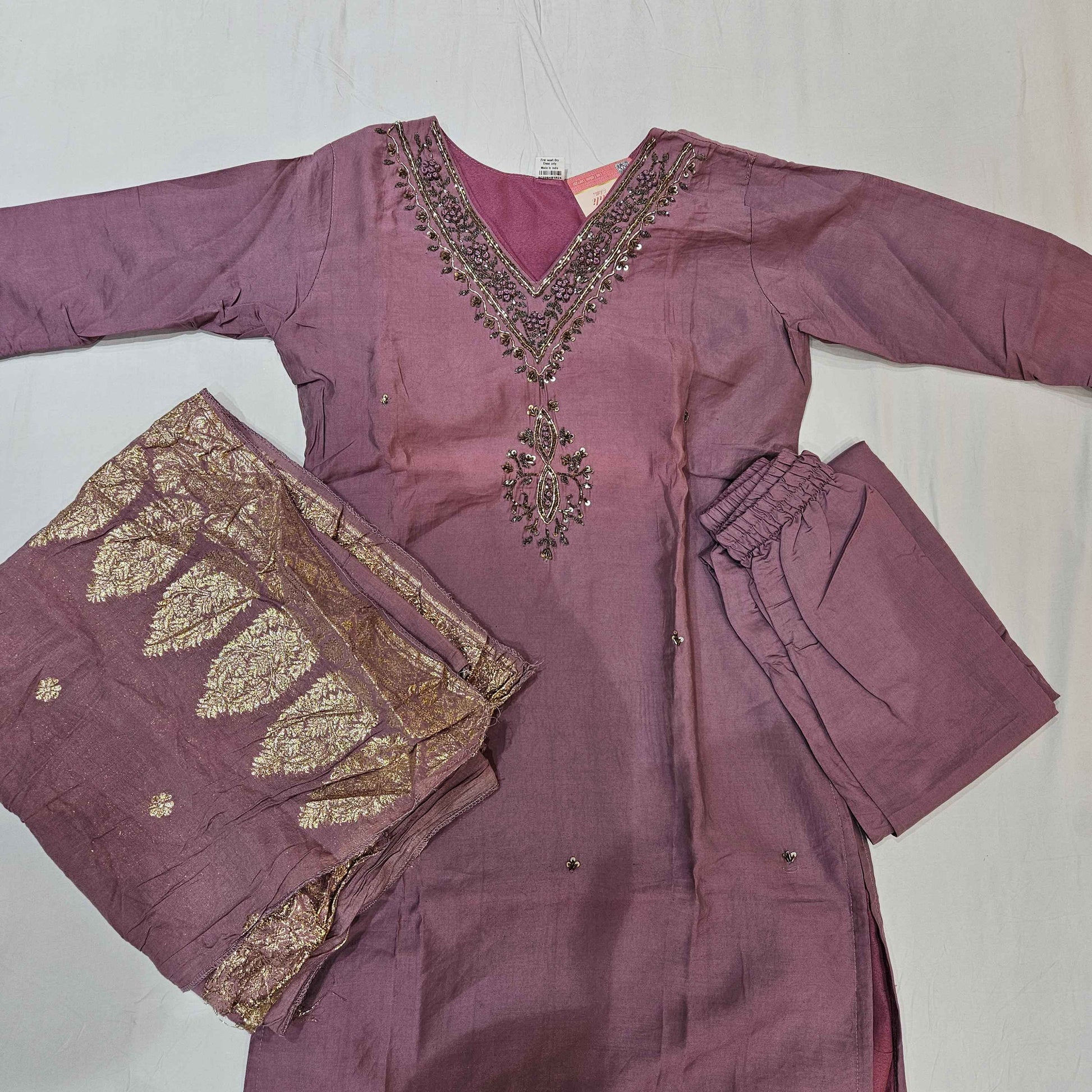 Cotton Lightpurple Kurtiset - Vaishali Silks