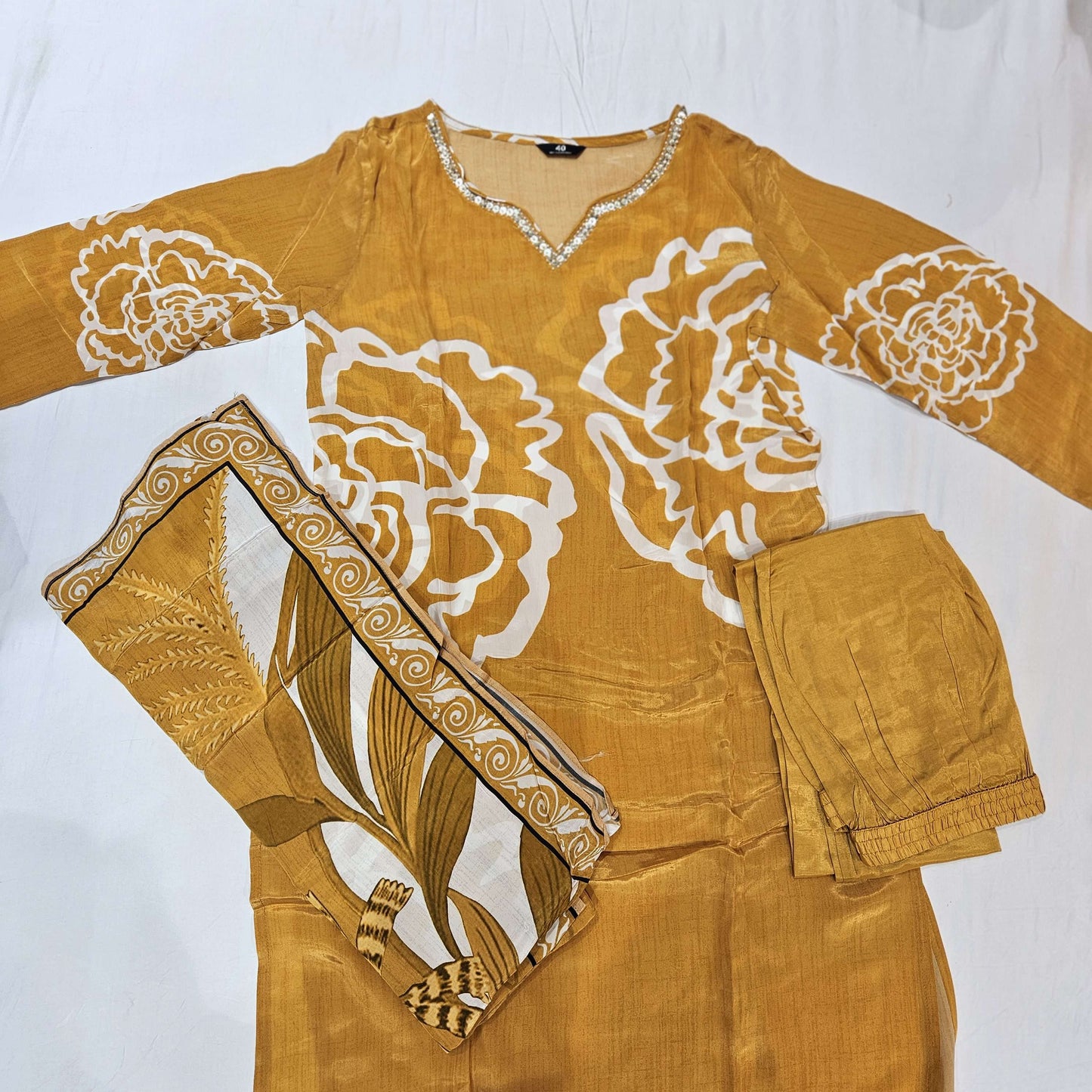 Muslin Orange Kurtiset - Vaishali Silks