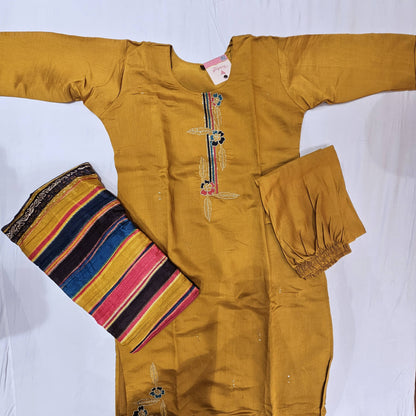 Muslin Orange Kurtiset - Vaishali Silks