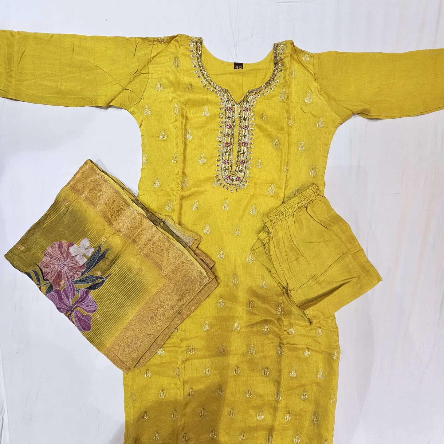 Banaras Yellow Kurtiset
