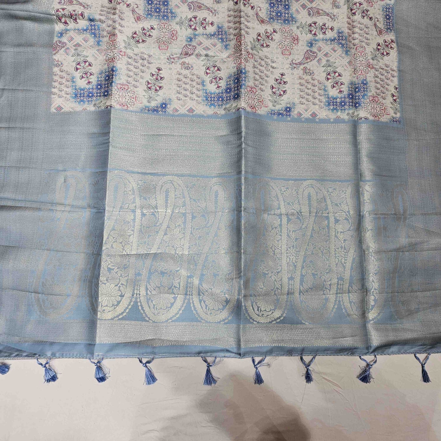 Tissue GoldenBlue Saree