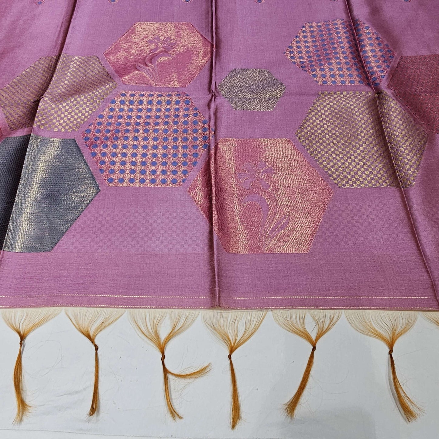 Giza Silk Purple Saree