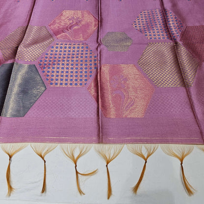 Giza Silk Purple Saree