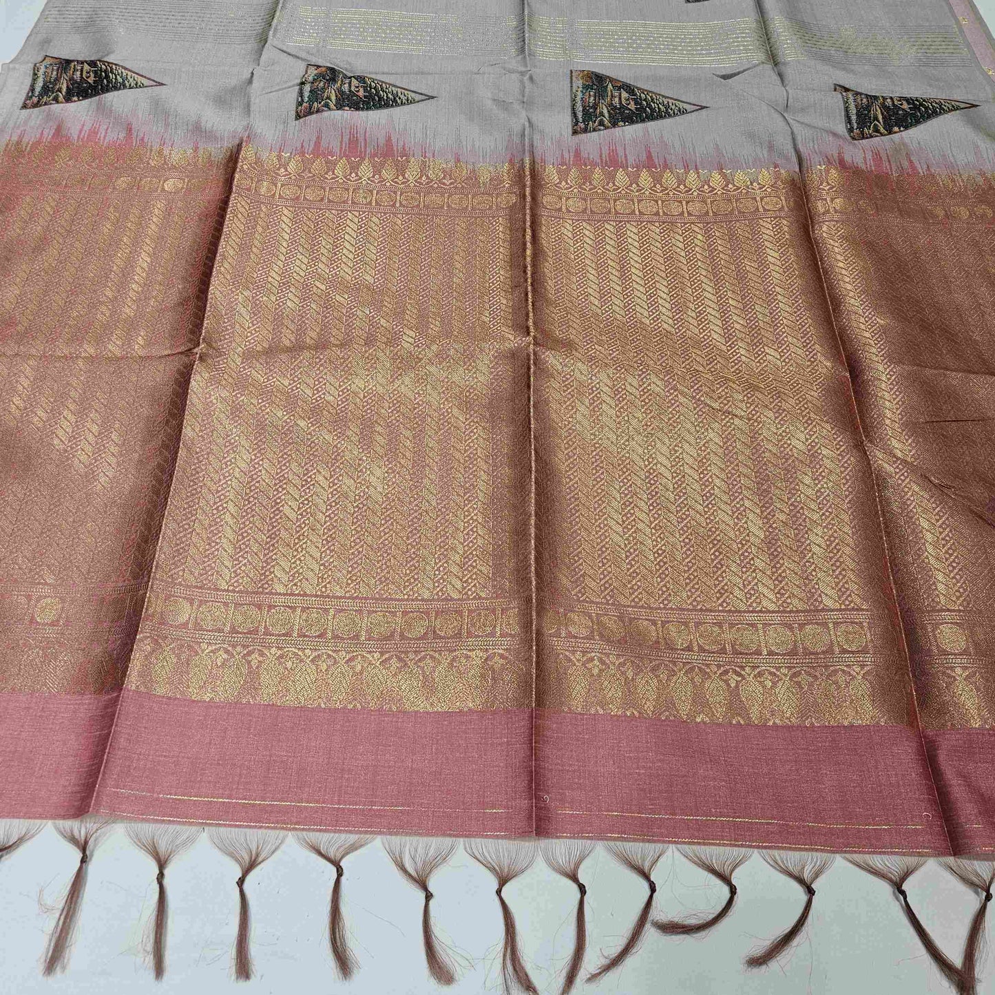 Giza Silk Grey Saree
