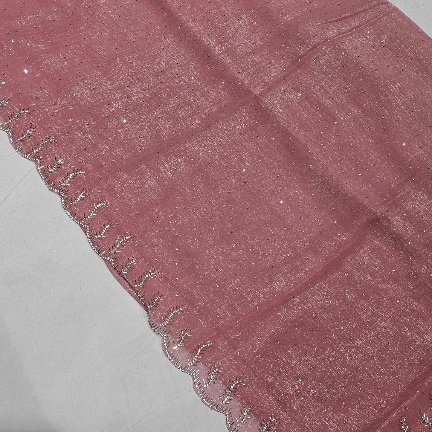 Fancy Partywear Pink Saree