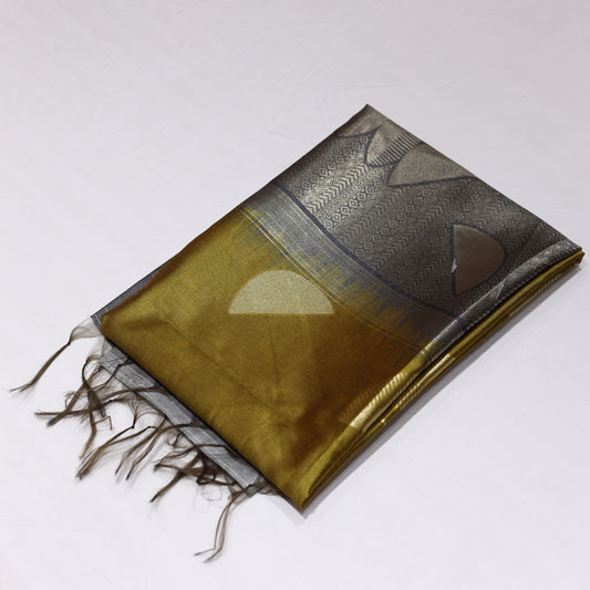 Old Moss Green Giza Silks Saree