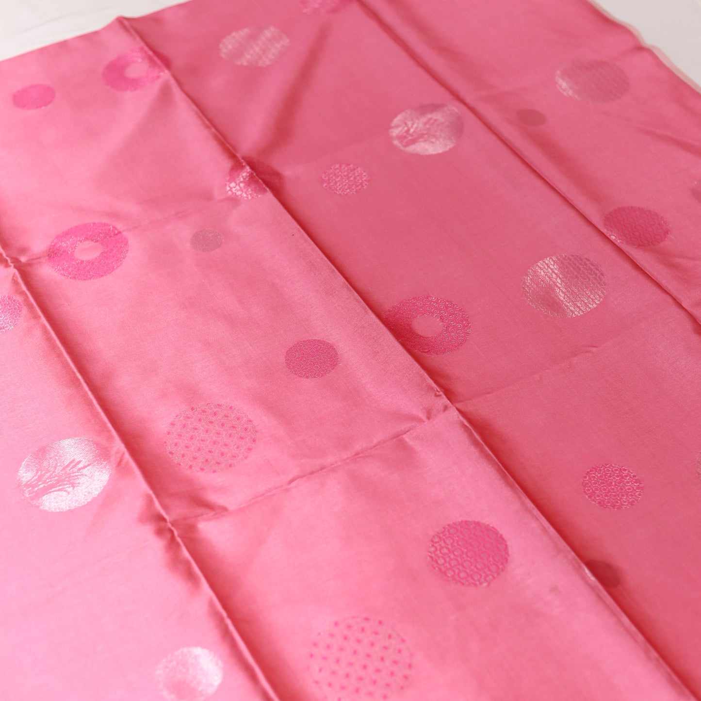 Candy Pink Giza Silk Saree
