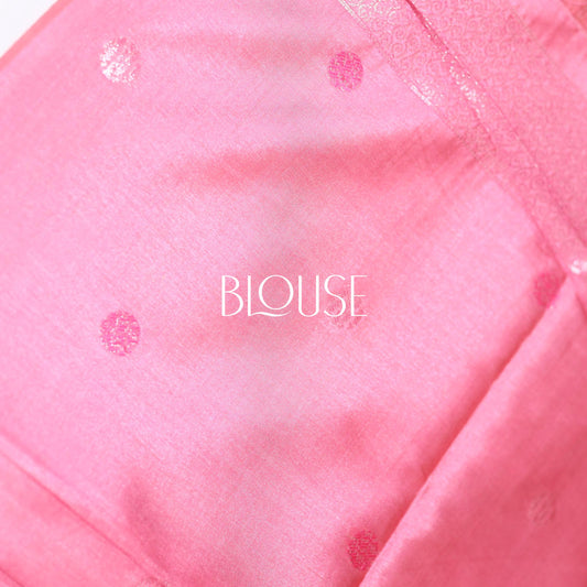 Candy Pink Giza Silk Saree