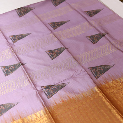 Lavender GizaSilk Saree