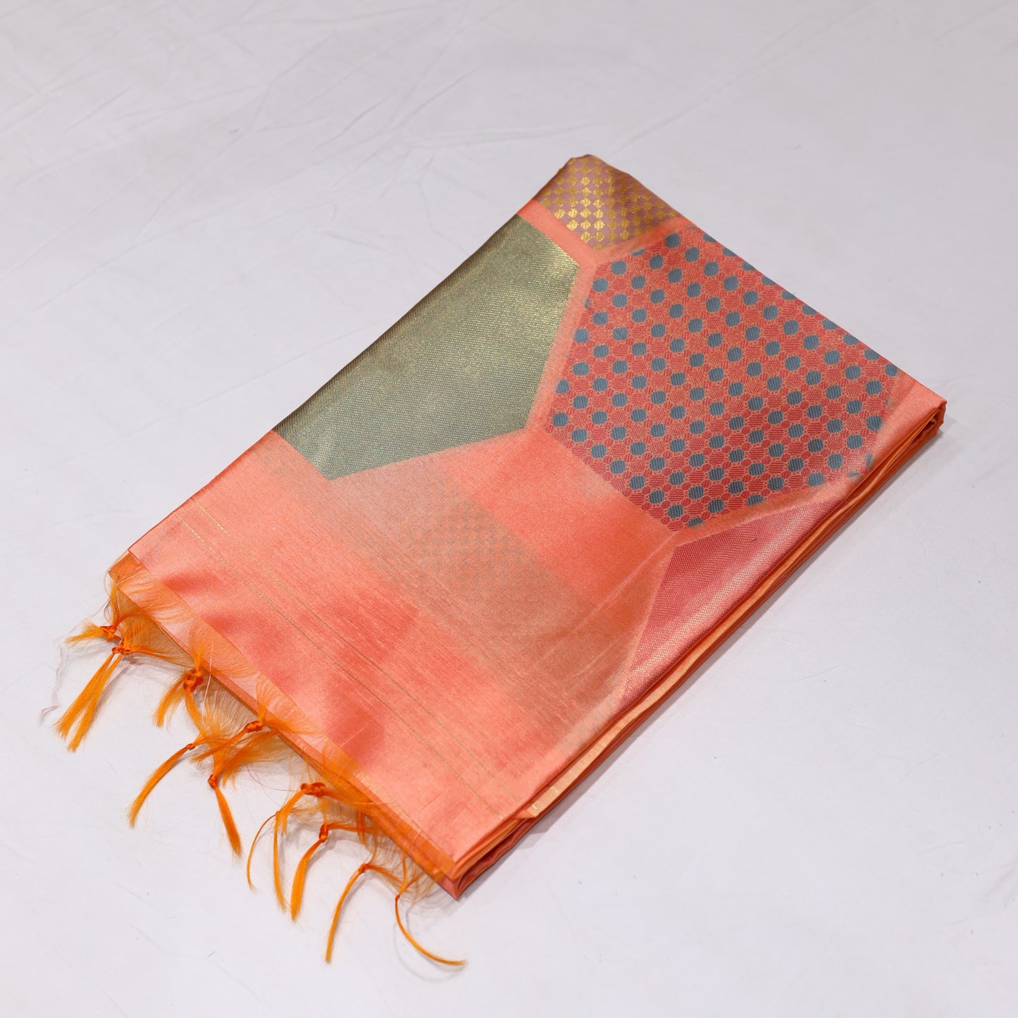 Middle Red Giza Silks Saree