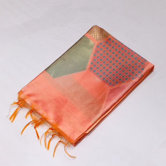 Middle Red Giza Silks Saree