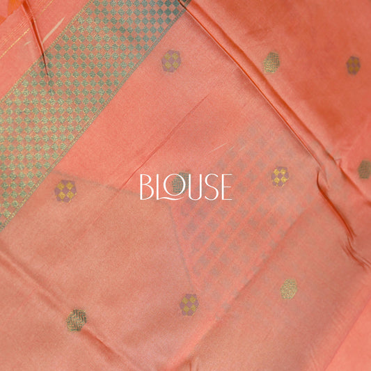 Middle Red Giza Silks Saree