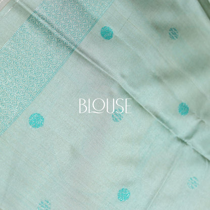 Cambridge Blue Giza Silks Saree
