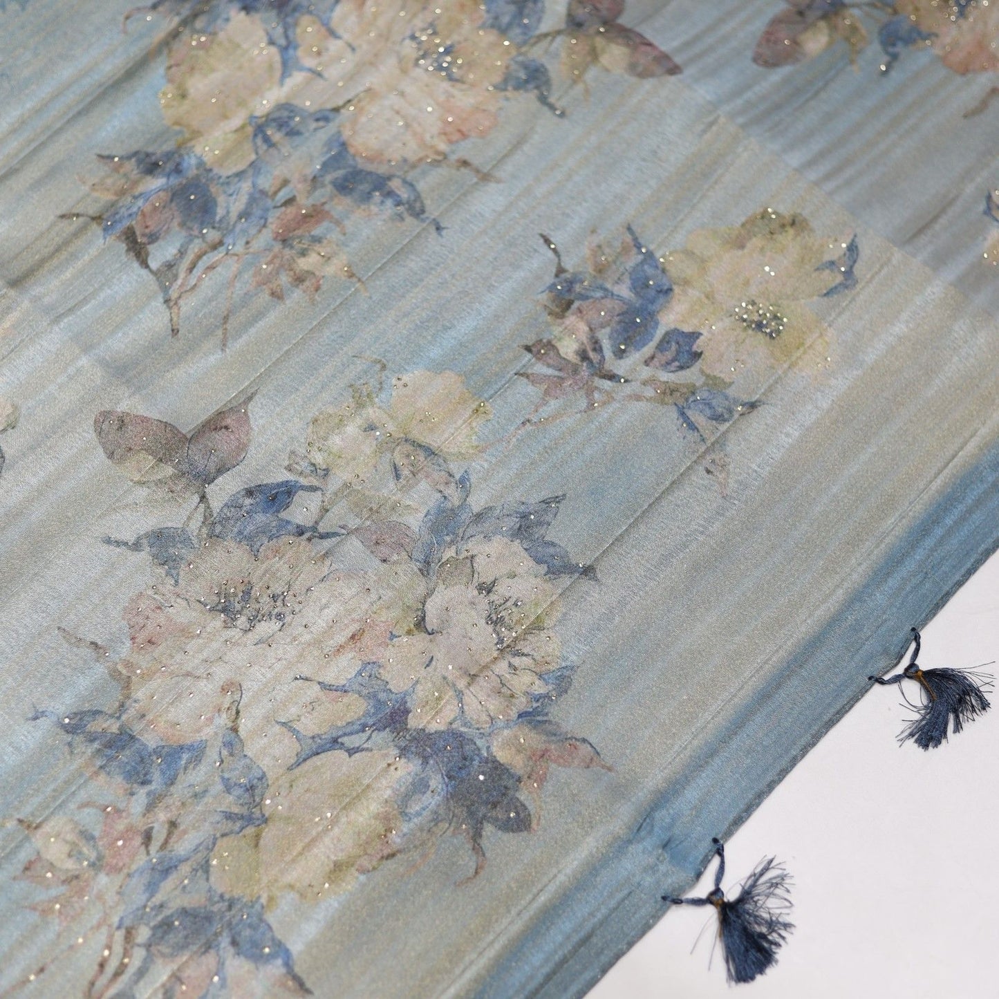 Tissue GoldenBlue Saree