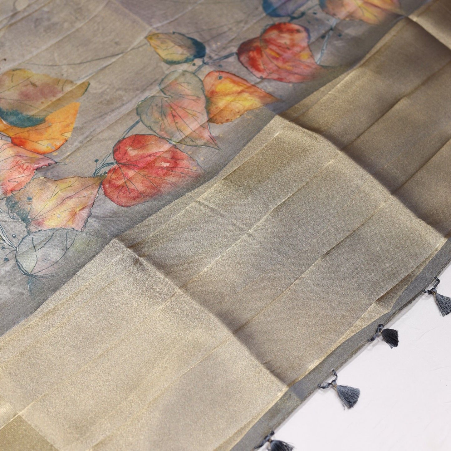 Tissue Grey Saree