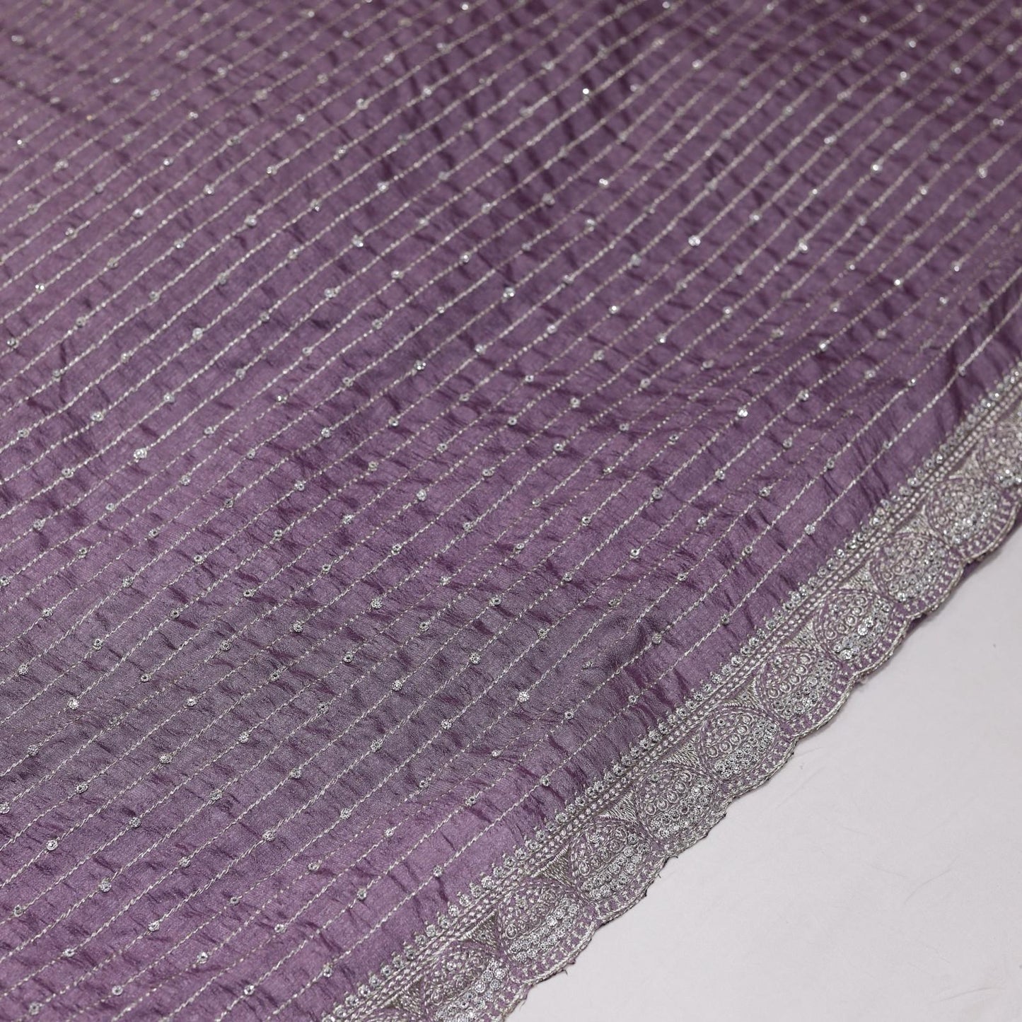 Fancy Partywear Lavender Saree
