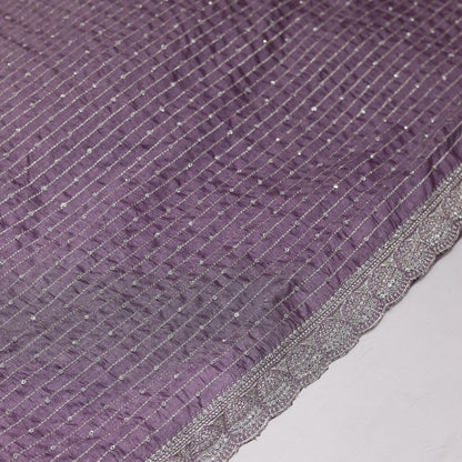 Fancy Partywear Lavender Saree