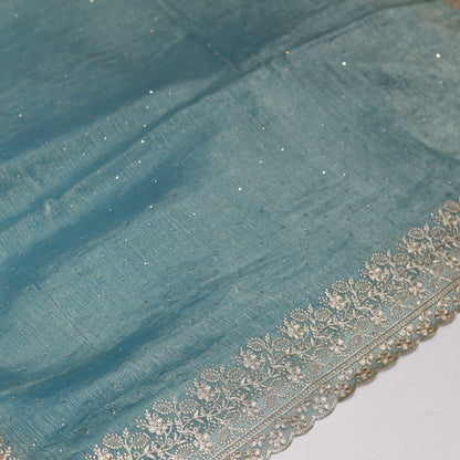 Fancy Partywear Green Saree