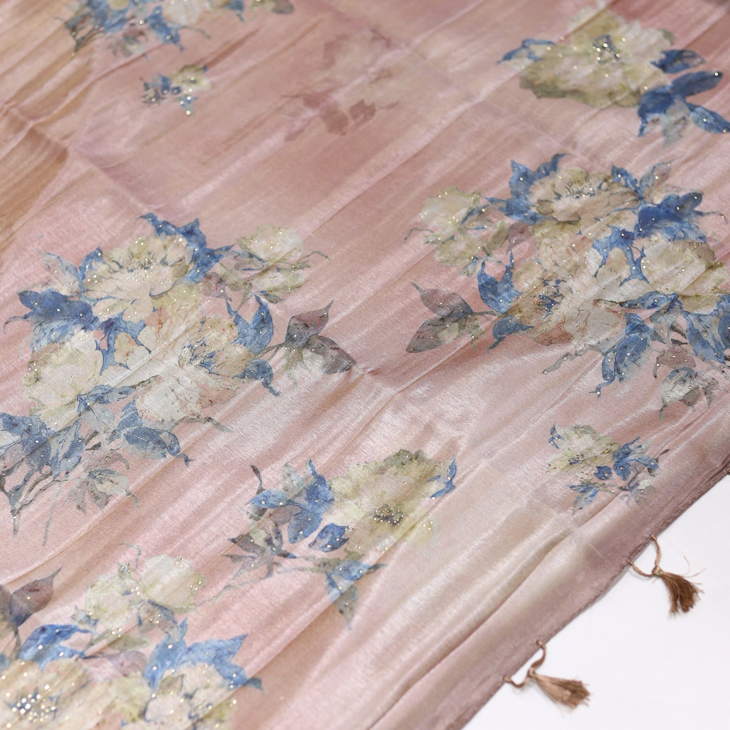 Mahogany Rose Tissue Saree