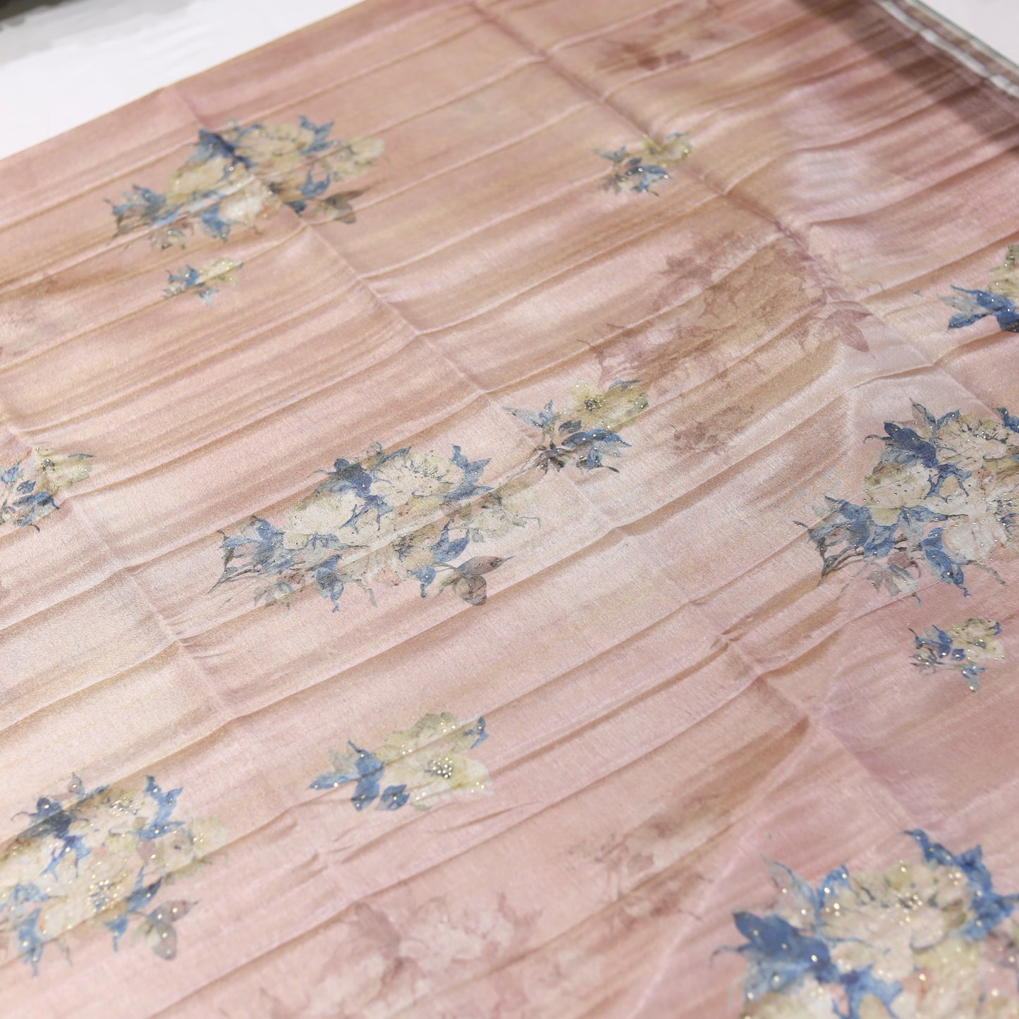 Mahogany Rose Tissue Saree