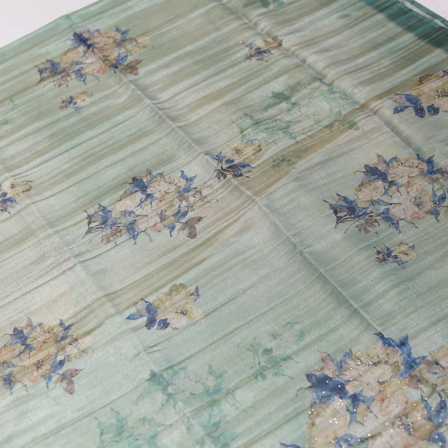 Spanish Grey Tissue Saree