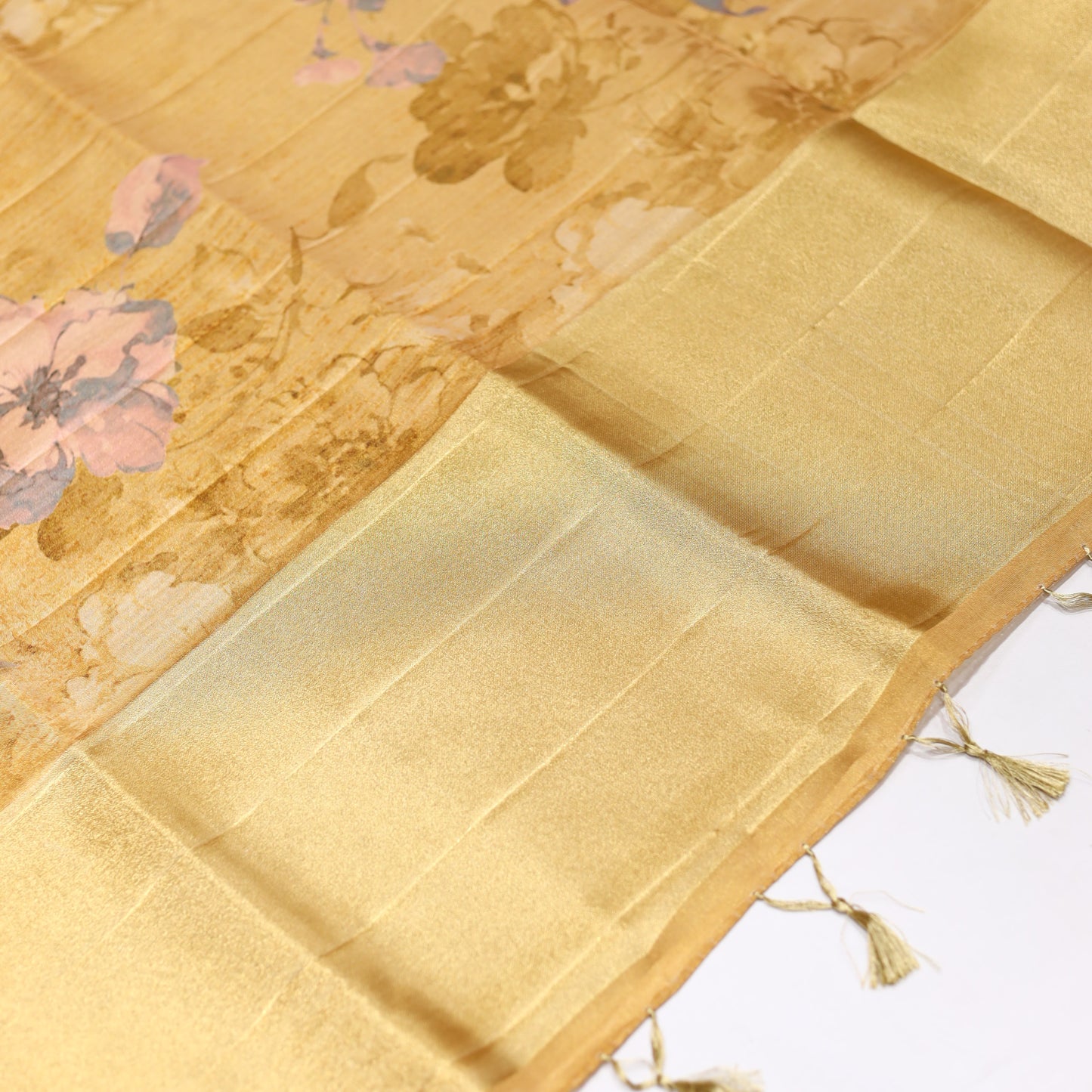 Burst of Gold Tissue Saree