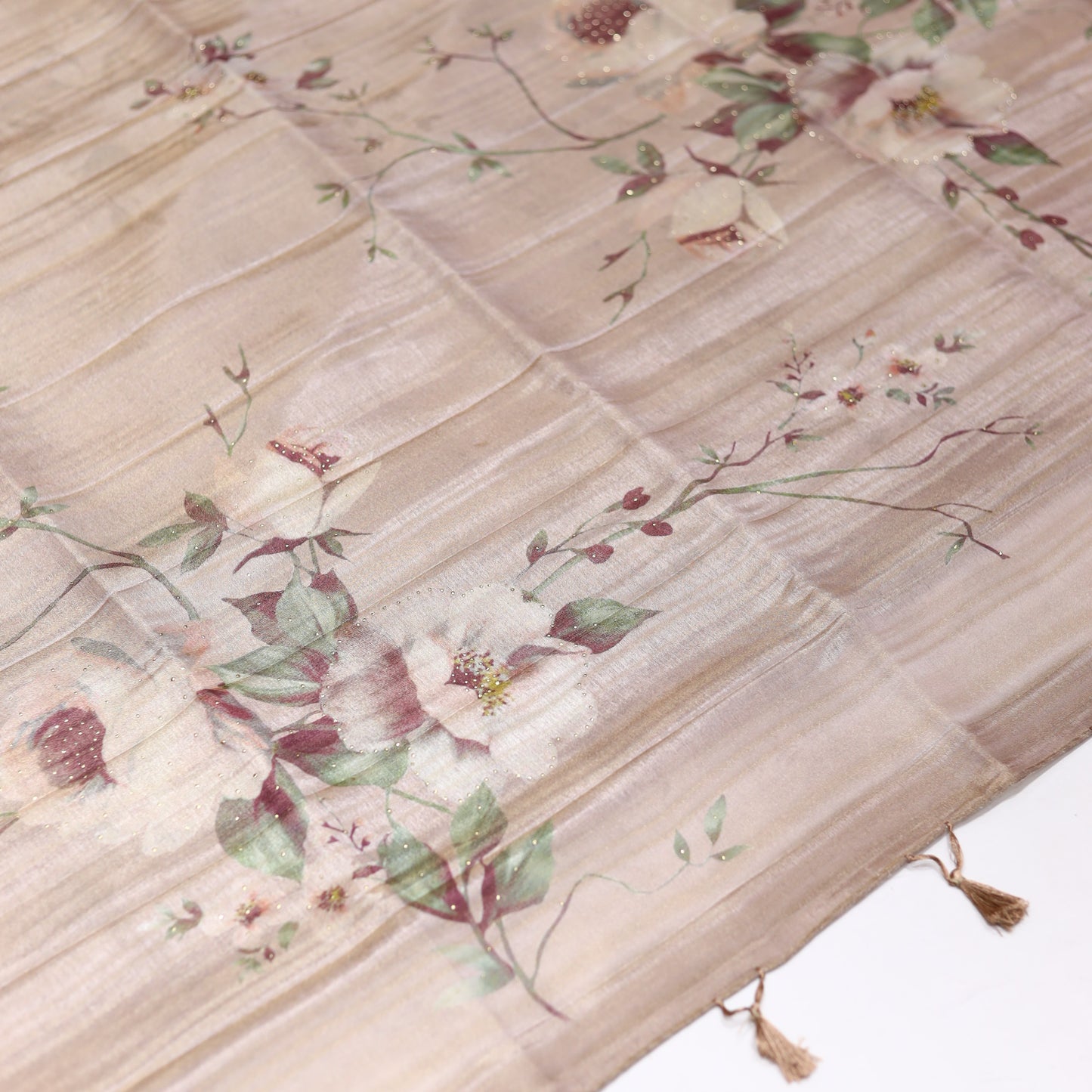 Pink Apatite Tissue Saree