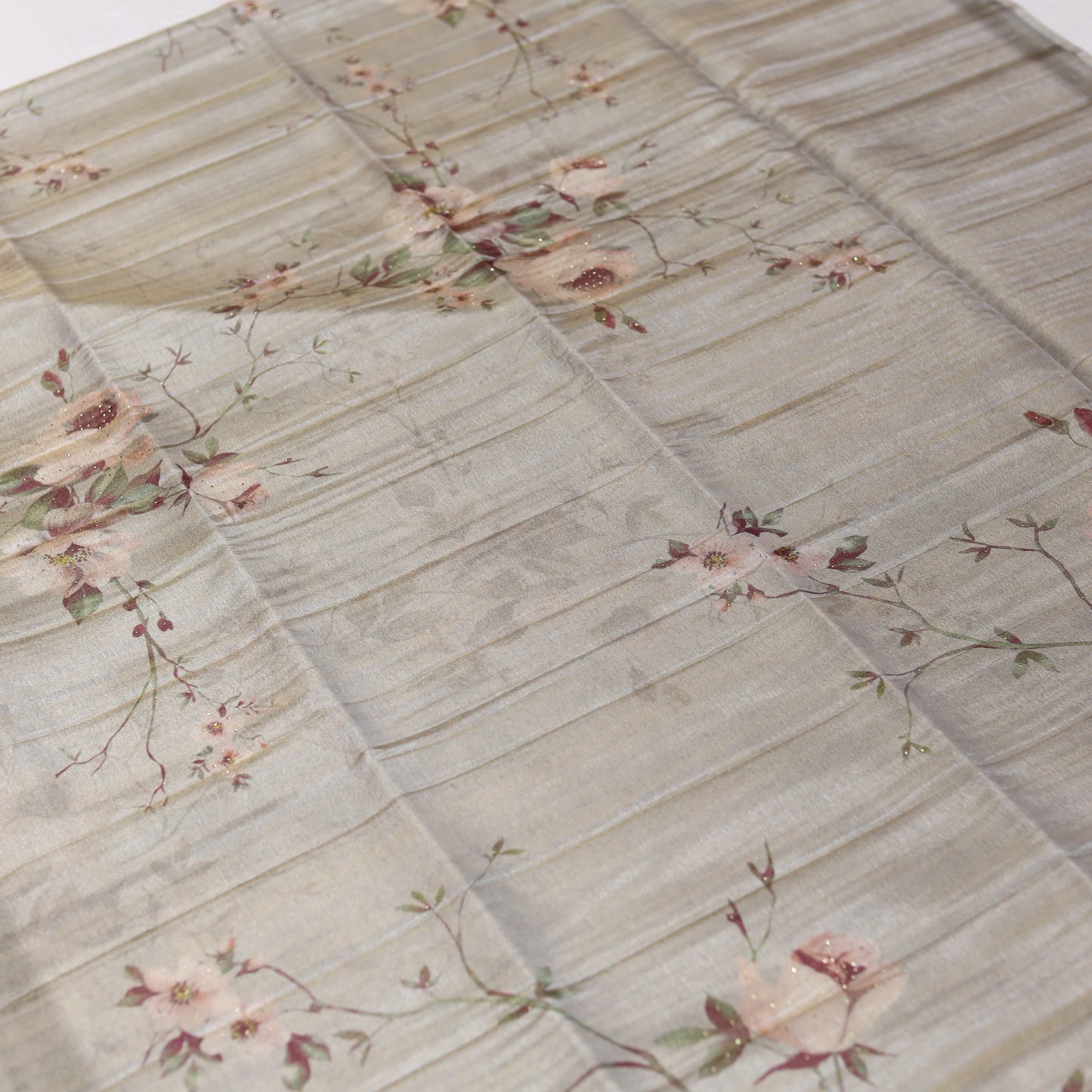 Soft Beige Tissue Saree