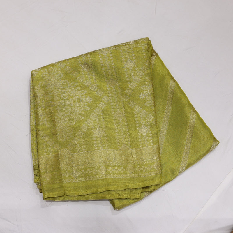 Tissue Green with White Kurtiset - Vaishali Silks