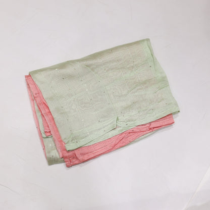 Muslin Green with Pink Kurtiset - Vaishali Silks