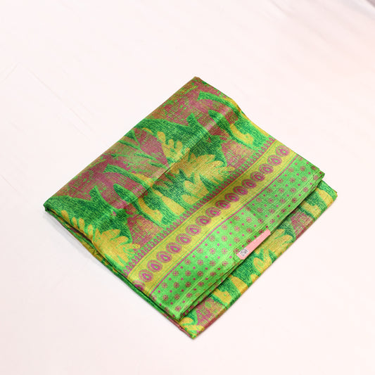 Green Semi Tussar Saree