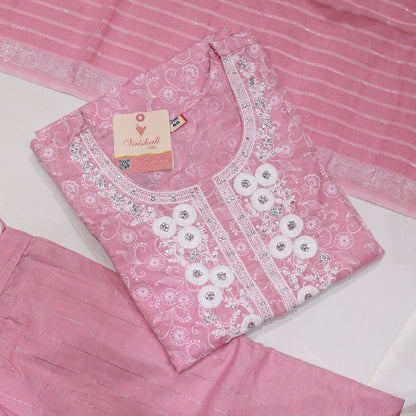 Cotton Lightpink Kurtiset - Vaishali Silks