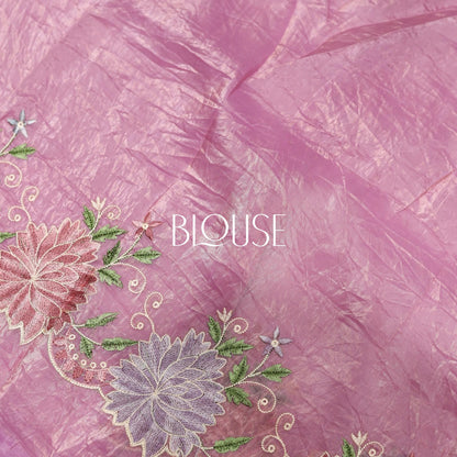 Crush Material Pink Saree