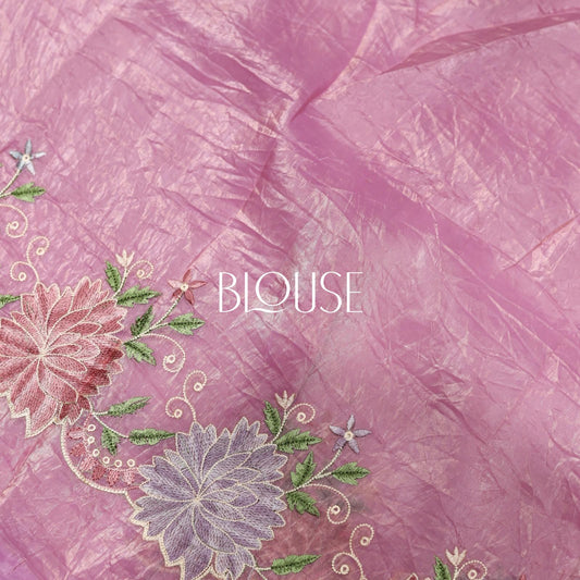 Crush Material Pink Saree