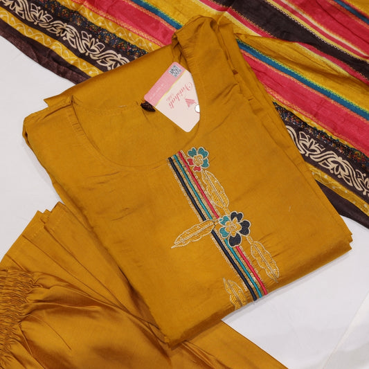 Muslin Orange Kurtiset - Vaishali Silks