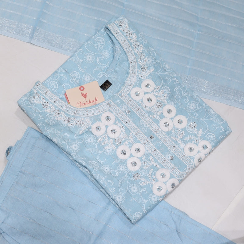 Cotton Skyblue Kurtiset