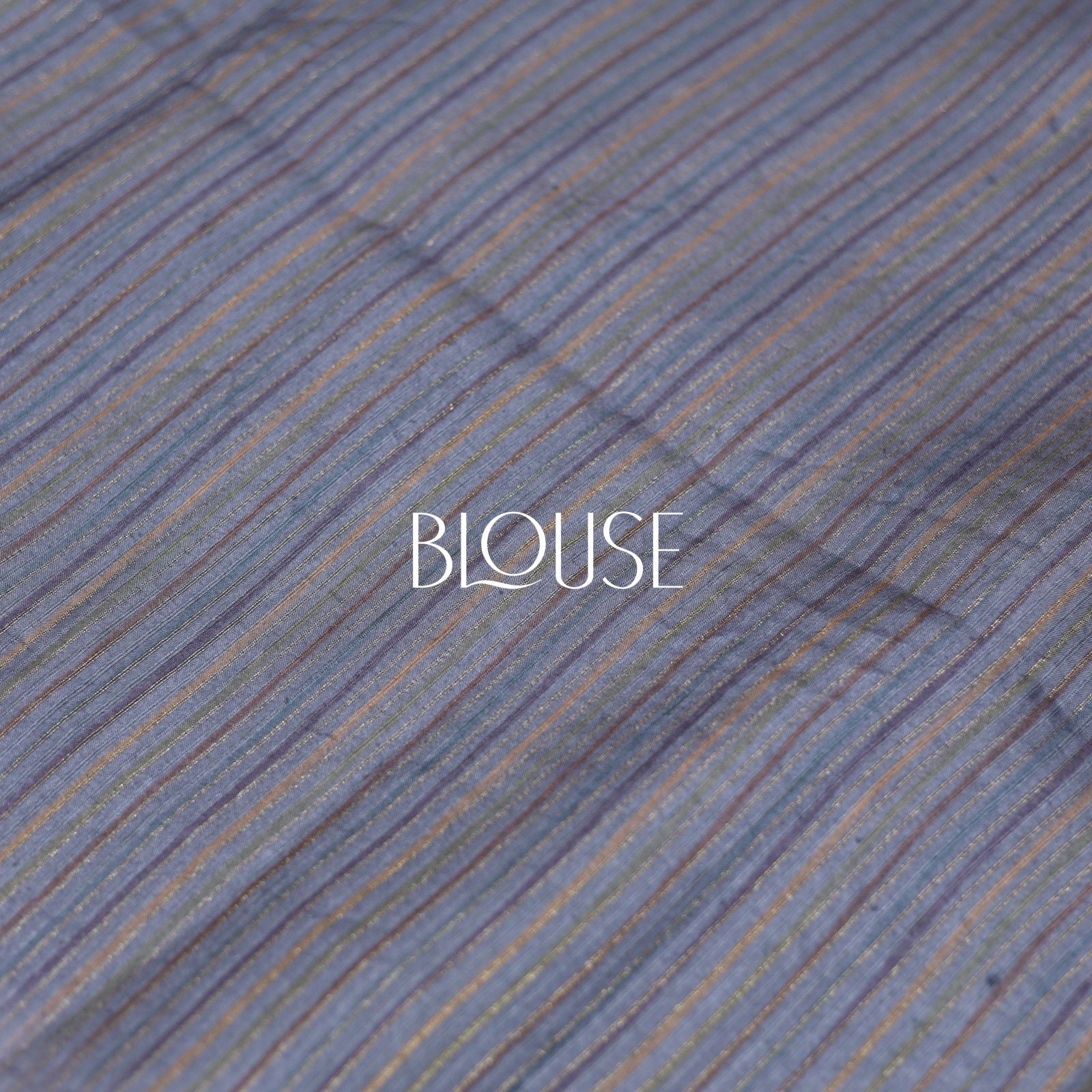 Semi Tusser LightBlue Saree - Vaishali Silks