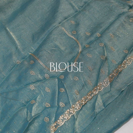 Fancy Partywear Green Saree