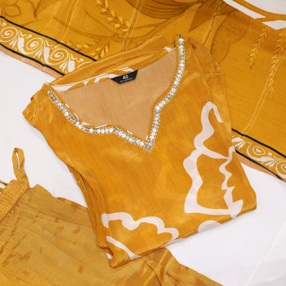 Muslin Orange Kurtiset - Vaishali Silks