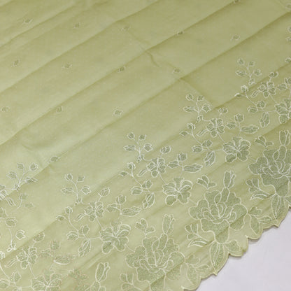 Olive Green Cut Work Saree