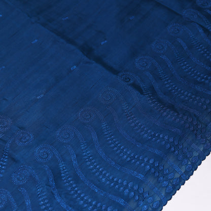 Dark Blue Cut Work Saree